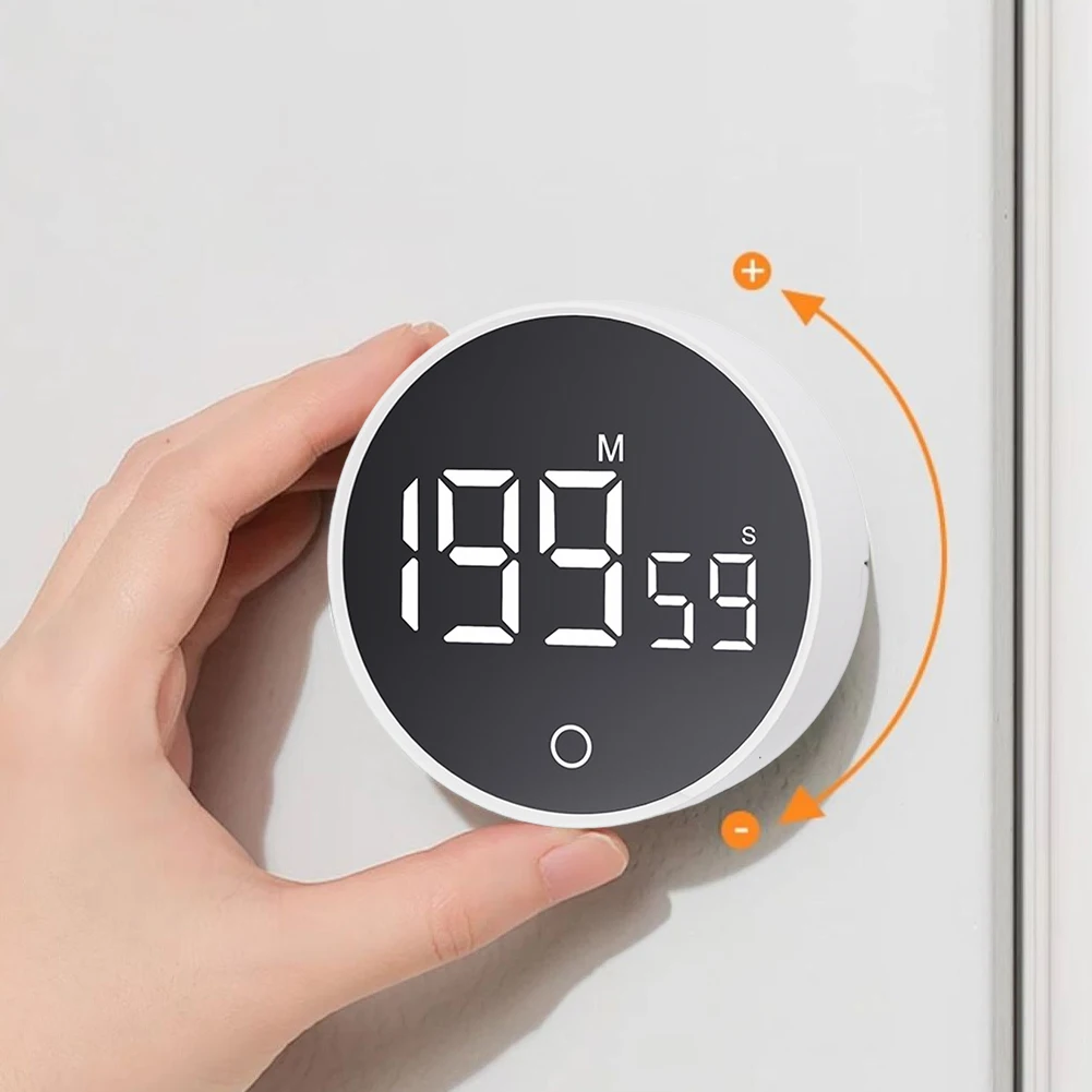 Digital Kitchen Timer with Magnetic Attachment and LED Display