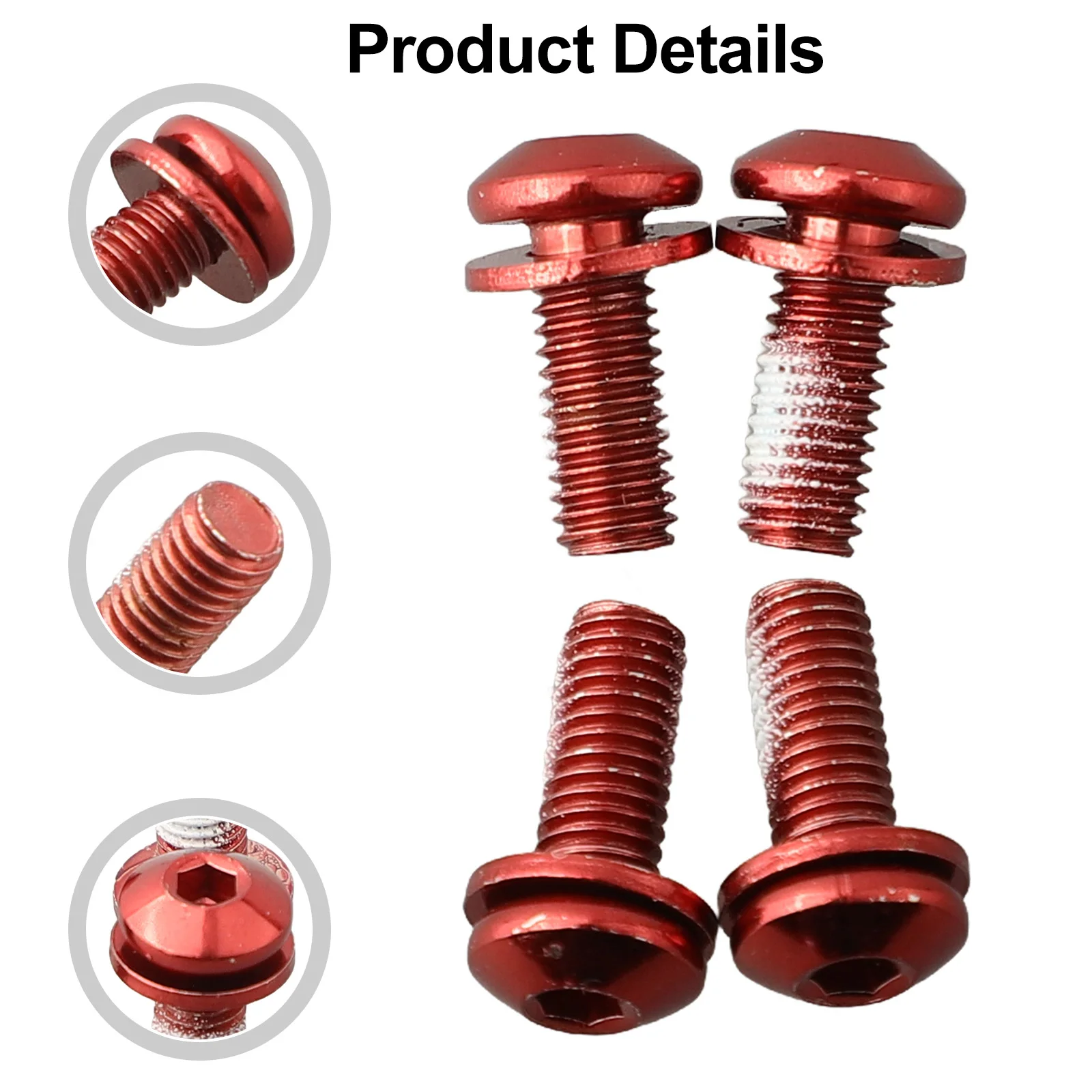 

4Pcs Bottle Cage Holder Bike M5*12 Bolt Durable And Practical Kettle Holder Screw Road Bike M5*12 Bolt Durable And Practical Ke