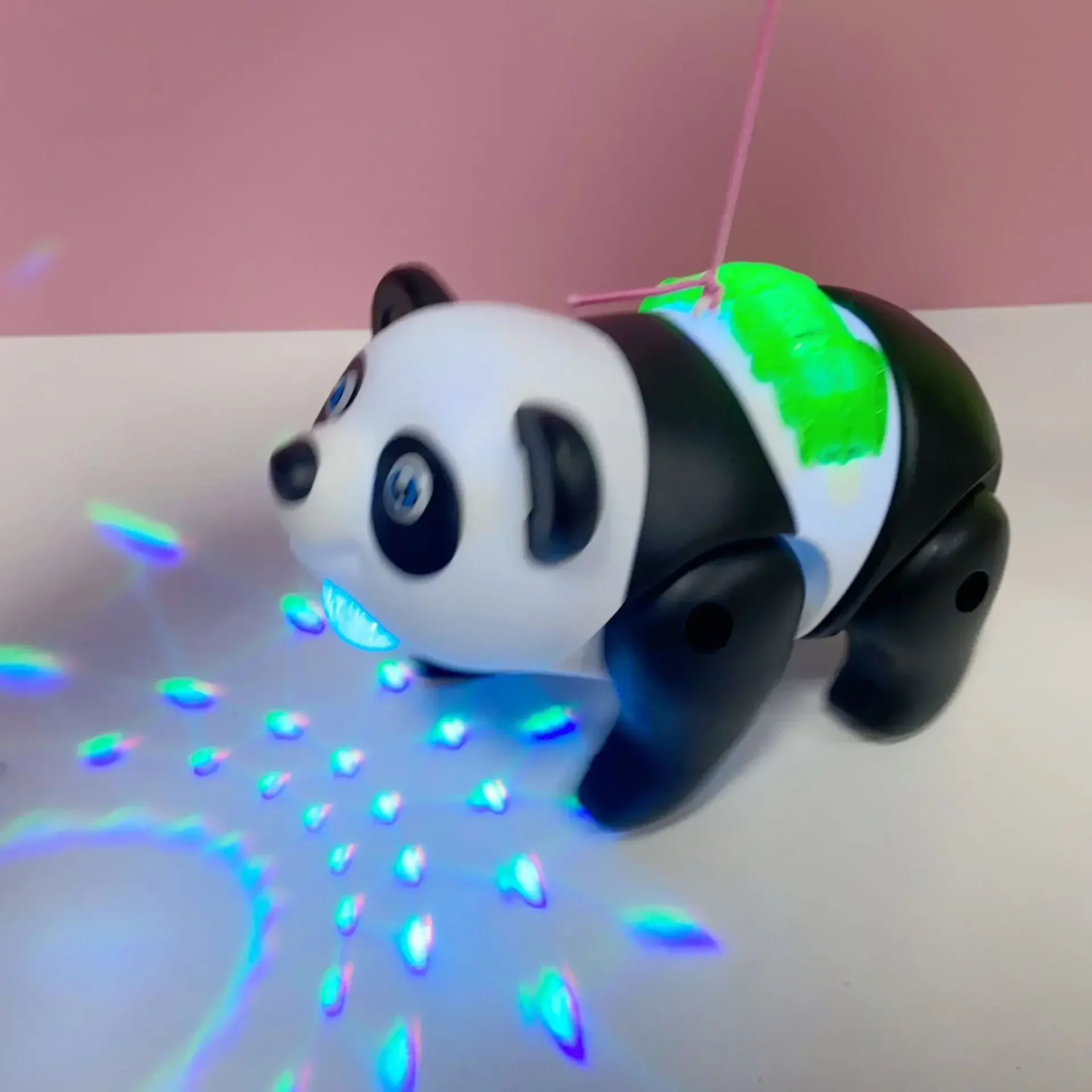 Children Cute Panda Electronic Pets Simulation Crawling Pull String Toys With Lights Music Baby Toddler Toys Kids Puzzle Toys 2