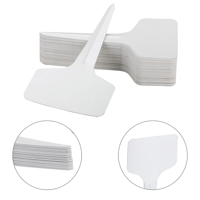 100Db Fehér Növények Címkék Jelzés Jelző Tollkert Bonsai Cserepes Virágok Vetőmag Óvodai Tányér Tányéra Címké - Image 5