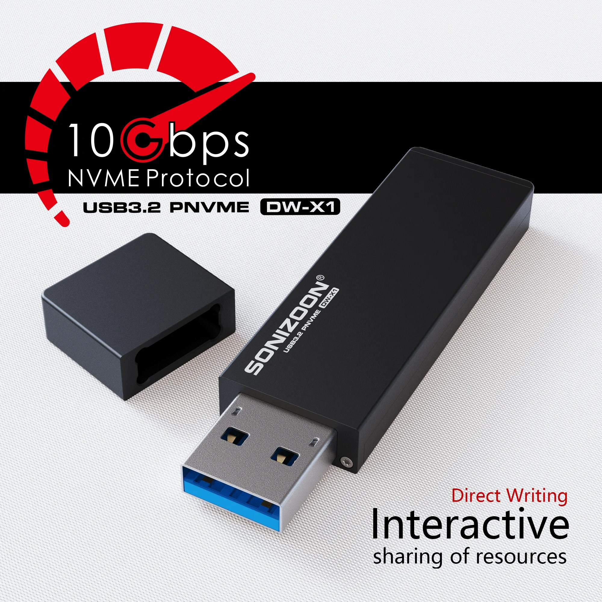 100% Оригинальный SONIZOON PSSD DW-X1 USB3.2 Gen2 10 Гбит/с SSD 256 ГБ 512 ГБ 1 ТБ 2 ТБ портативный SSD до 1050 Мб/с ПК мобильный жесткий диск