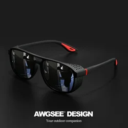 Polarized Sports Sunglasses - Trendy UV400 Windproof Anti - Glare Unisex Outdoor Eyewear (C2 Red Black)