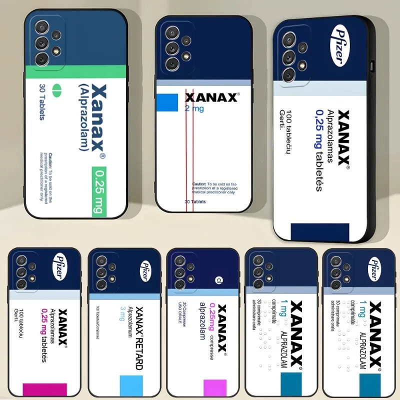 Custodia Per Telefono Xanax Chill Pill Per Samsung Galaxy S23 S22 S10 S20 S30 S21 S8 S9 Pro Plus Cover Posteriore Con Design Ultra Fe