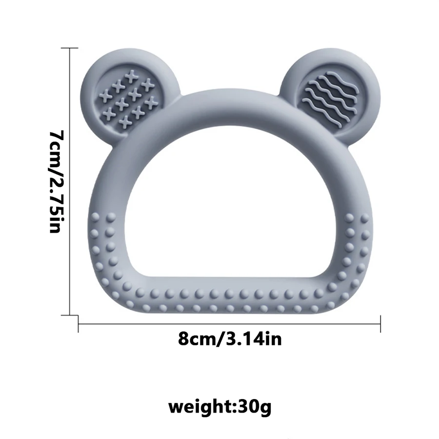 Children's silicone teething ring baby oral sex period soothing teething teething chew toys silicone baby young teeth use suitab