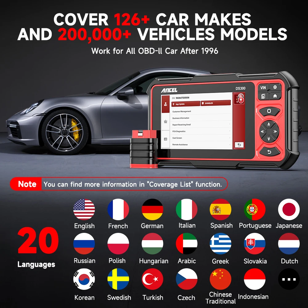 ANCEL DS300 OBD2 Scanner Automotivo Car Diagnostic Tool OBD 2