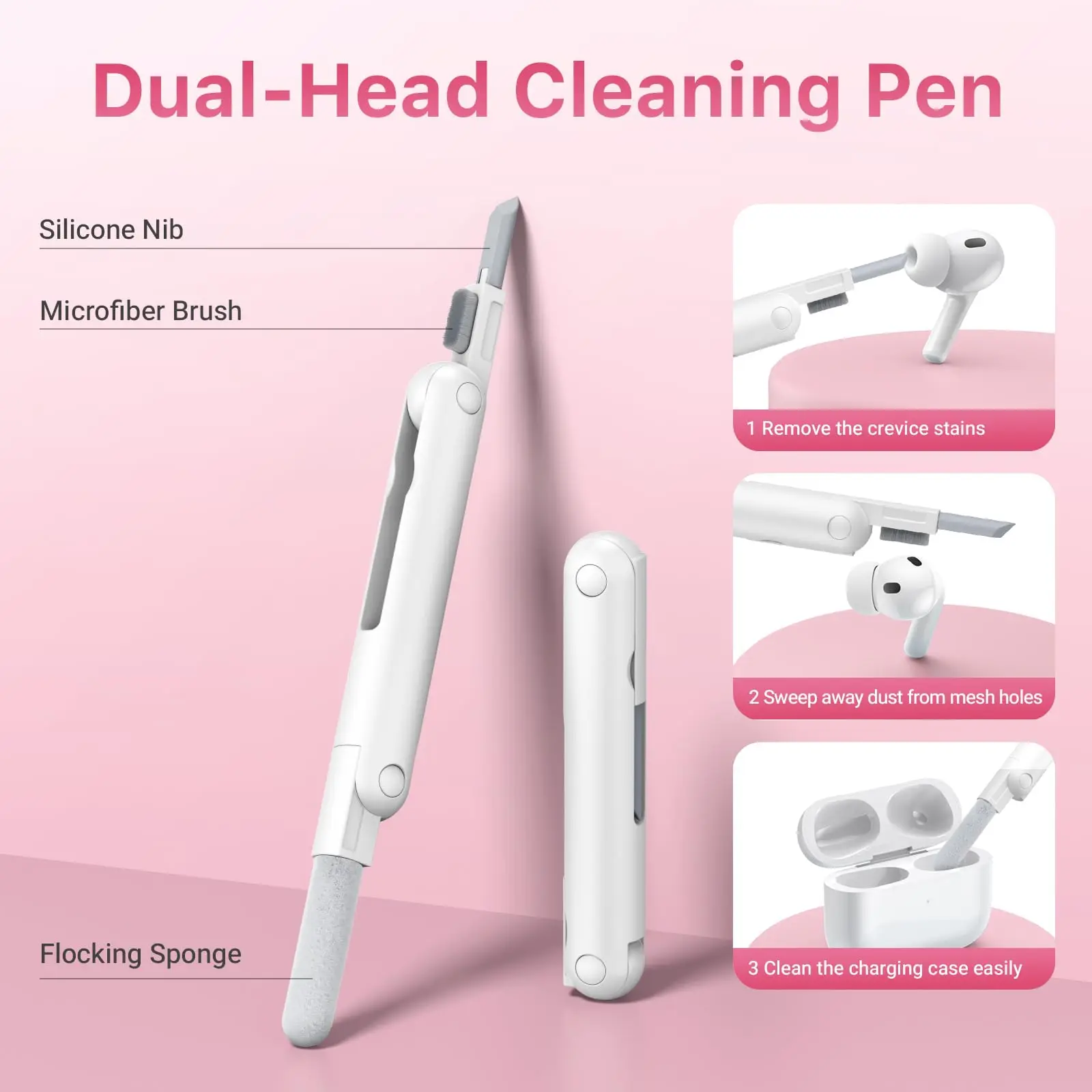 Modern soft-touch matte finish silicone earphone case.