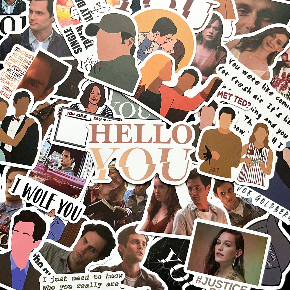 You TV 쇼 아메리카 스티커, 빈티지, DIY, 어린이 노트북, 수하물, 전화, 오토바이, 노트북, 냉장고, 데칼 장난감, 10 개, 52 개