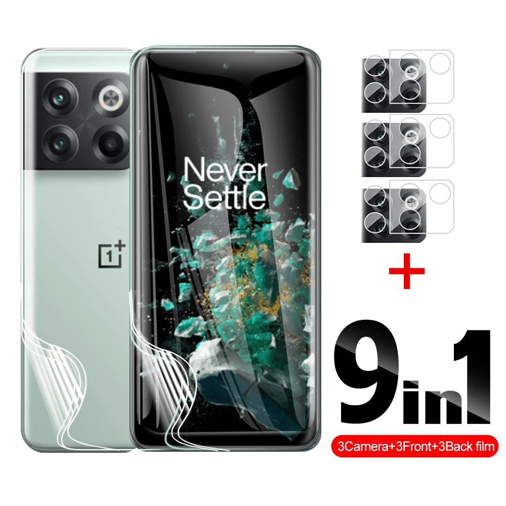 

9in1 Front Back Hydrogel Film For Oneplus 10T 10R Screen Protector Not Glass For Oneplus Ace 10 Pro One Plus 10Pro Camera Glass