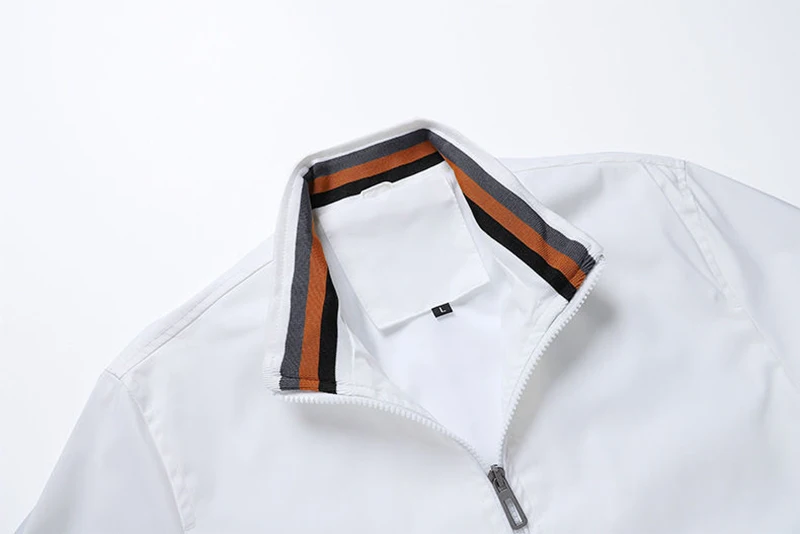 2024 Spring Men's Stand Collar Casual Fashion Zipper Jacket Outdoor Sports Coat Waterproof Bomber Jacket Windbreaker Jacket Men