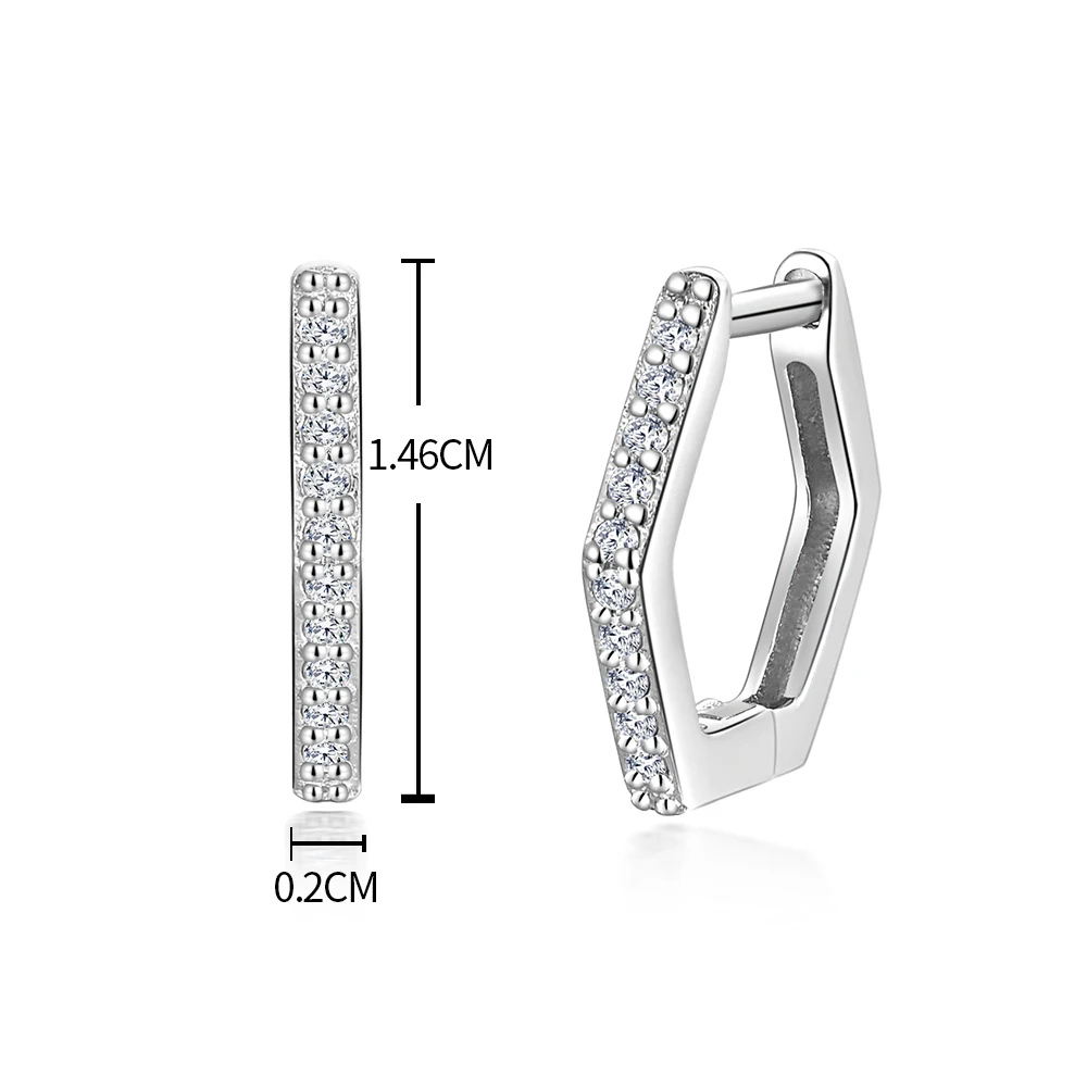 Fashion design 925 silver with diamond earrings women light luxury elegant fine jewelry - 5