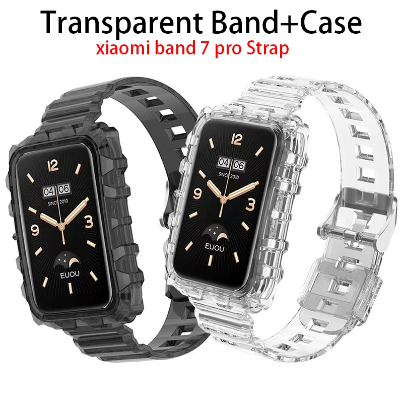 Transparent Strap For Xiaomi Mi Band 7 pro Soft Silicone Replacement Wristband TPU Bracelet Xiomi miband 7pro Watchband Correa