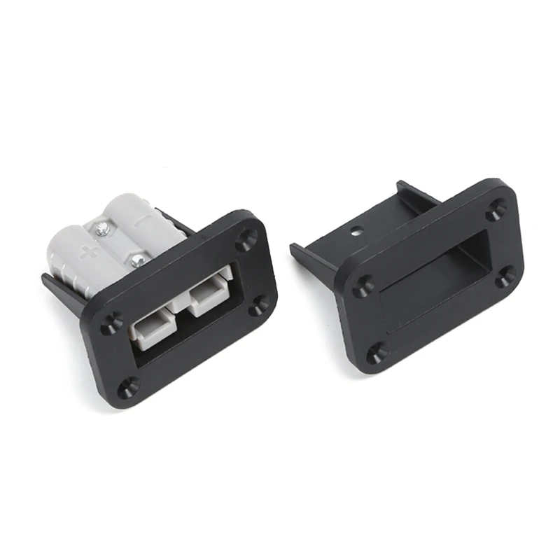 

2Pieces 50A Charging Battery Connector Flush Mount Plug Mounting Bracket Panel Cover Accessories for Camper Boat