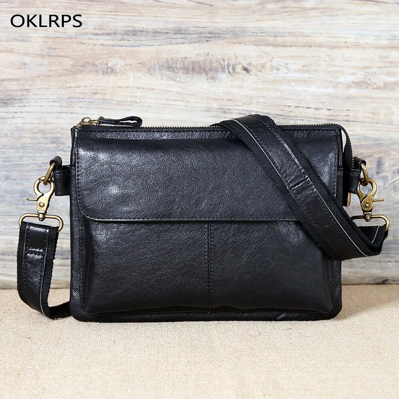 

New Leather Shoulder Bag Vegetable Tanned Leather Crossbody Bag Head layer Cowhide Messenger Bag Fashion Crossbody Bag Men's Bag