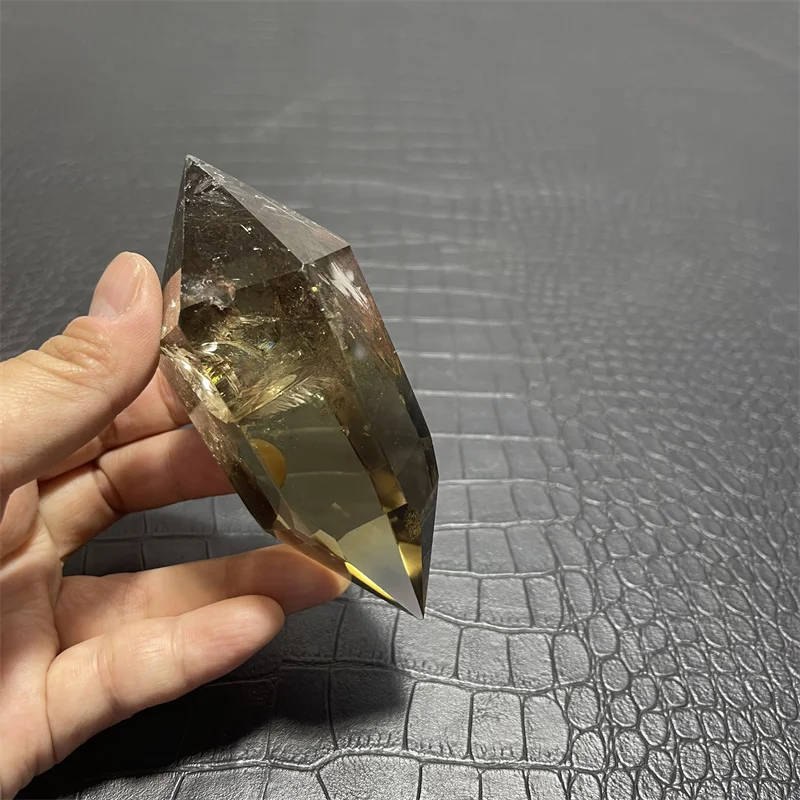 238g Rainbow Natural Smoky Citrine Quartz Crystal Hexagonal Double Terminated Points Wand Meditation Reiki Healing Stone 5