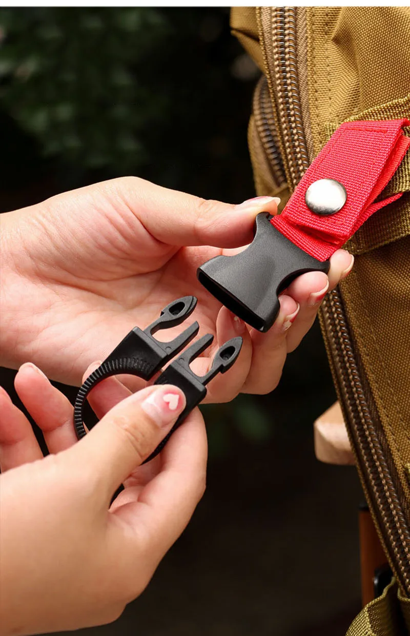 Molle Webbing Backpack Buckle Water Bottle Holder Clip Tactical Keychain Belt Clips Outdoor Hiking Climbing Camping Accessories