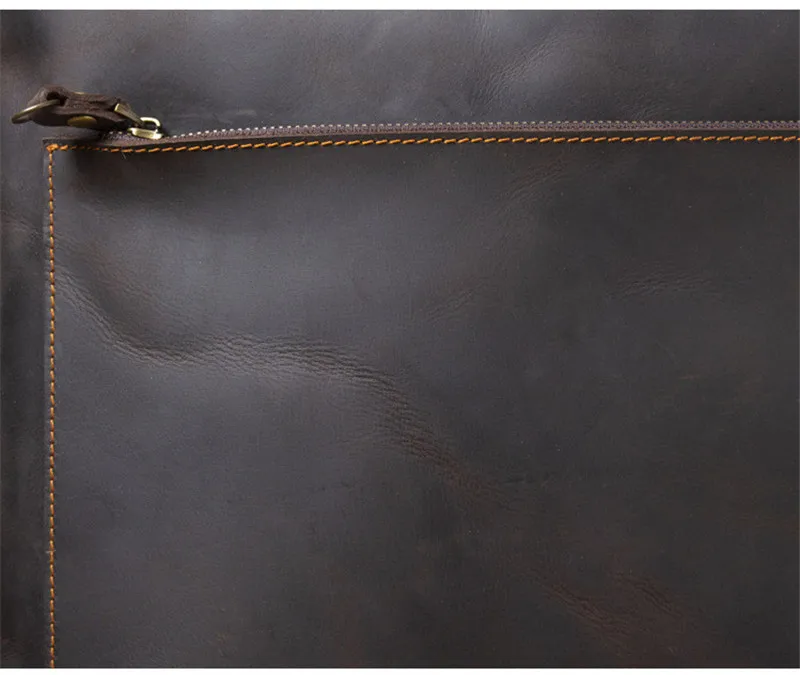 Vintage Natural Crazy Horse Rindsleder Herrenhandtasche Einfache lässige Tragetasche Echtes Leder Tägliche Arbeit 14-Zoll-Laptop-Umhängetasche – Detail 16
