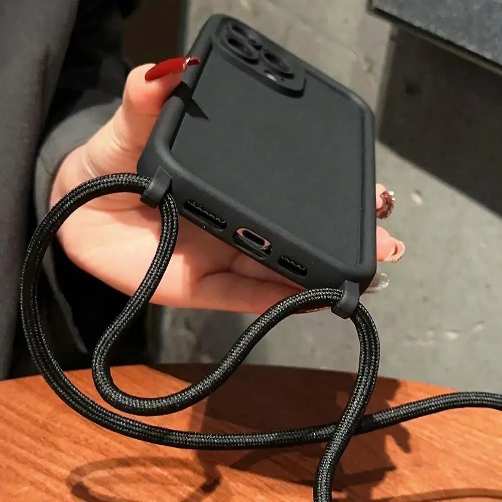Crossbody Soft Phone Case with Adjustable Lanyard Strap