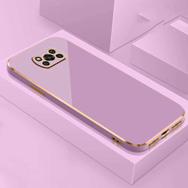 Per Xiaomi Poco X3 Pro Custodia Poco X3 Cover Poco X3 Nfc Custodia Per Telefono Con Placcatura Quadrata Di Lusso Poco X3 X3 Nfc Pro Cover Posteriore A