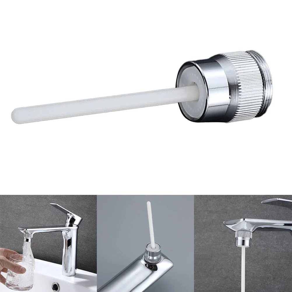 Faucet Aerator Sleek Chrome Finish Plastic Rod Premium Tap Head Bathroom And Kitchen Bubbler Spout