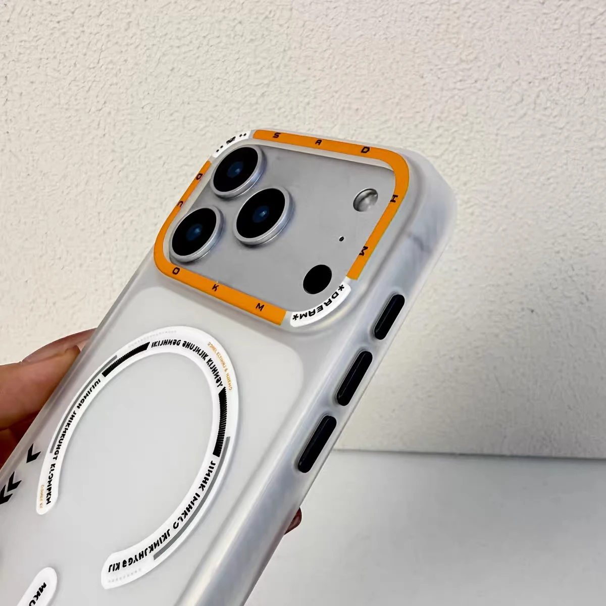Matte Magnetic Phone Case with Frosted Back and Metal Lens Frame