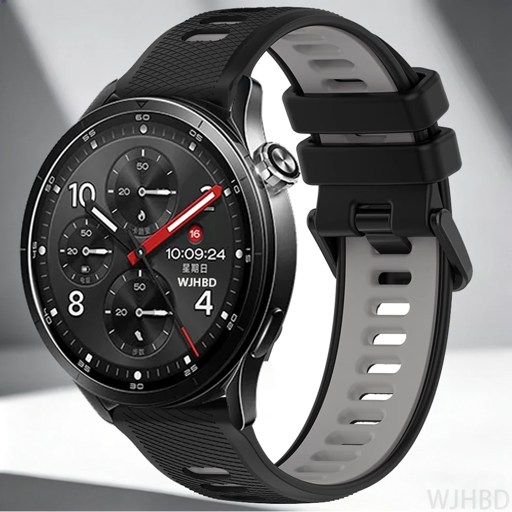 Two-Tone Silicone Strap, 22mm/20mm – Versatile Active Bracelet Watchband