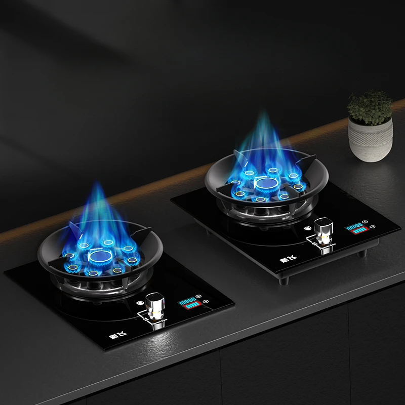 Household Built-in Gas Cooker, Desktop Natural Gas Single Burner, Flame Failure Protection Stove, Fierce Fire Cooker