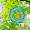 Wind Spinners Mandala 3D Hanging Wind Chimes Metal Sculptures Reflective Flower Catcher Outdoor Garden Decor Kinetic Yard Art 4