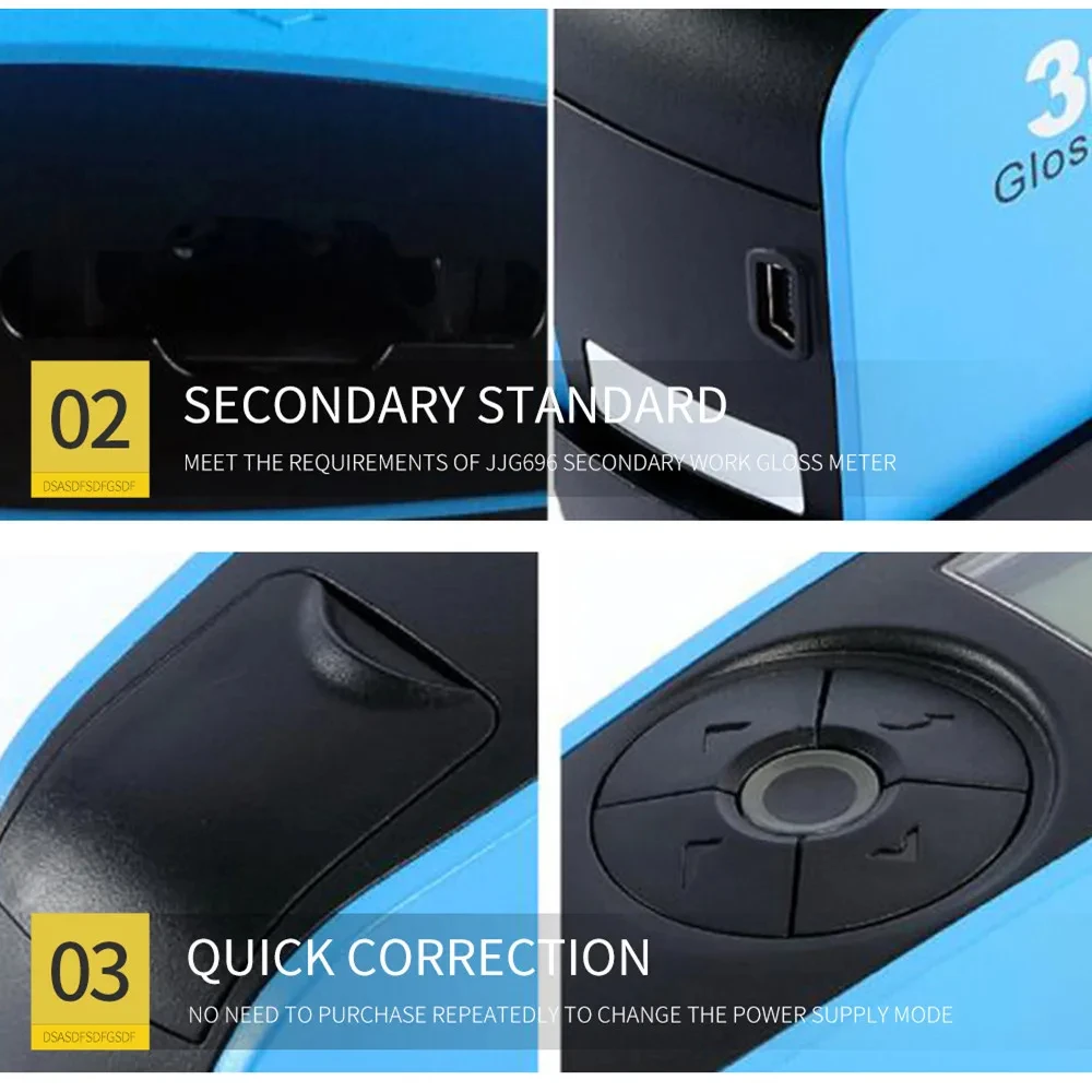 Portable Gloss Meter Glossmeter 60 Degree Paints Ink Ceramic Marble Tester Surfa