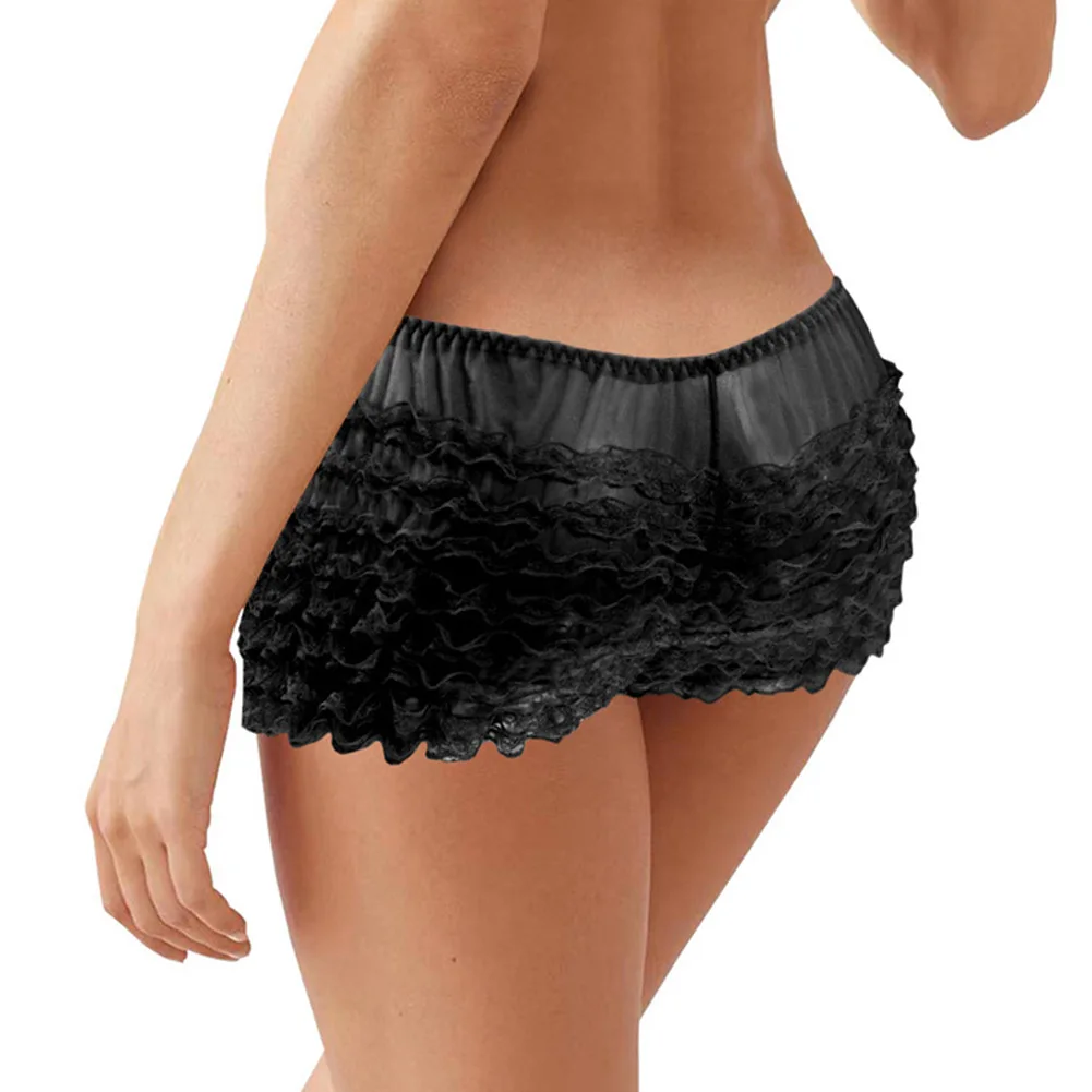 Men Underwear Sexy Panties Men's Sexy Panties Sissy Pouch Underwear Lace Briefs Cake Knickers Shorts Bowknot Underpants Sensual Lingerie