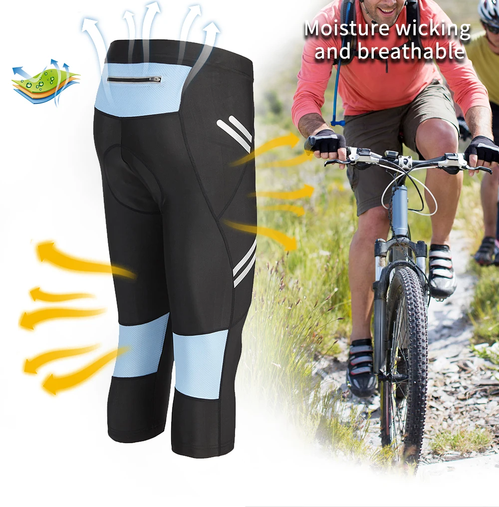 Bib Shorts Three Quarter Cycling Pants Womens Bib Short Dual Navy