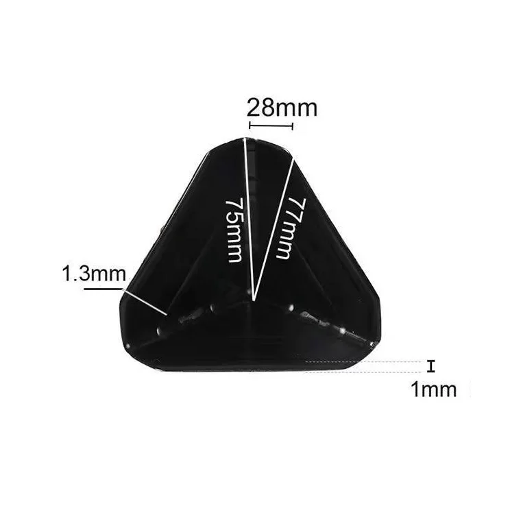 200Pcs Black Plastic Triangle Corner Protector Cap For Express Carton Box Guards