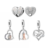 Fit Original Pan Charm Bracelet 925 Silver I Love You Forever Grandma Bead For Making Women Grandma Grandson Berloque 2024 DIY 1