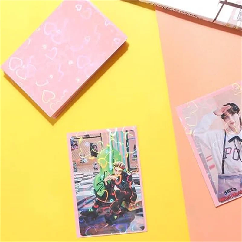 50pcs/pack Colored Korean Idol Photo Card Holder Photocard Sleeves Photo Anti-scratch Card Protective Case 4