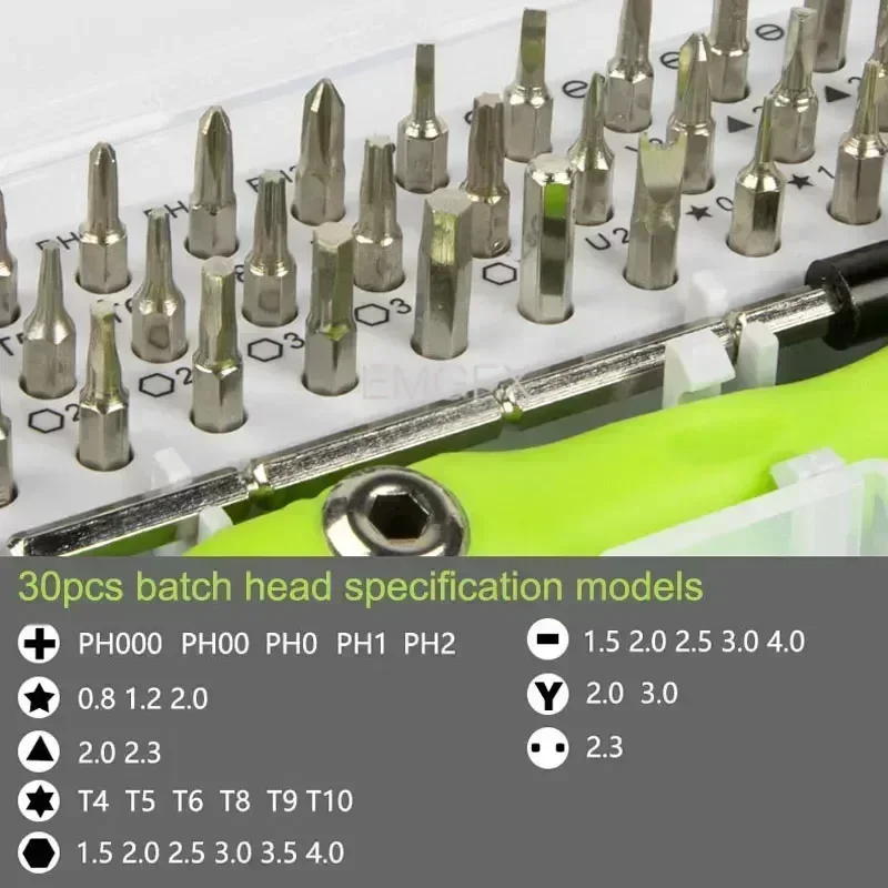 Hot 32 In 1 정밀 드라이버 세트 미니 자기 Multitool 드라이버 비트 키트 전화 IPad 카메라 스타 육각 핸드 툴 수리