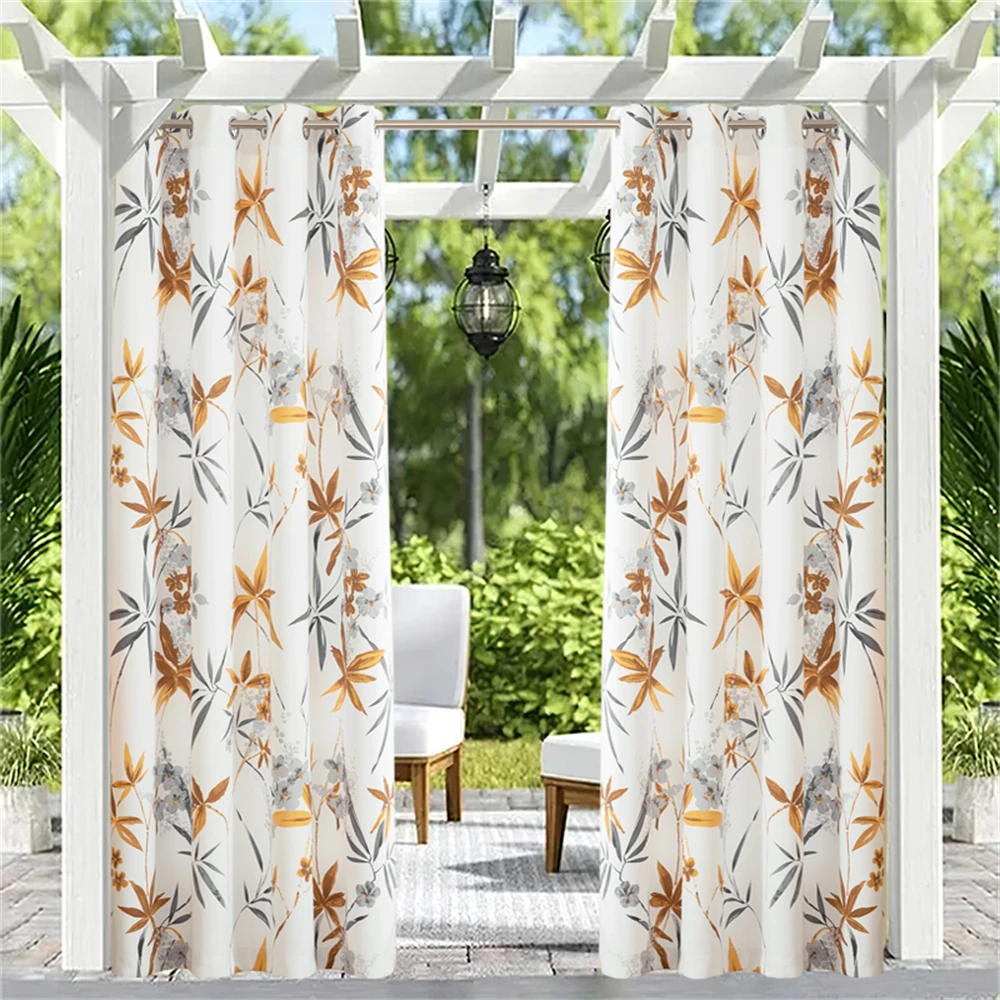 NICETOWN 12 Colors Outdoor Curtain Drape Blackout Light Blocking Fade Resistant with Grommet Rust-Proof for Porch&Beach&Patio 