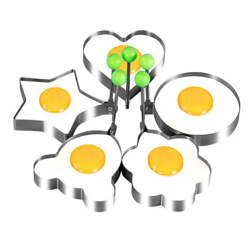 egg mold egg ring pancake maker stainless steel fried egg shaper mould pancake mold creative cake grinding tool OPP fried egg maker baking kitchen gadgets