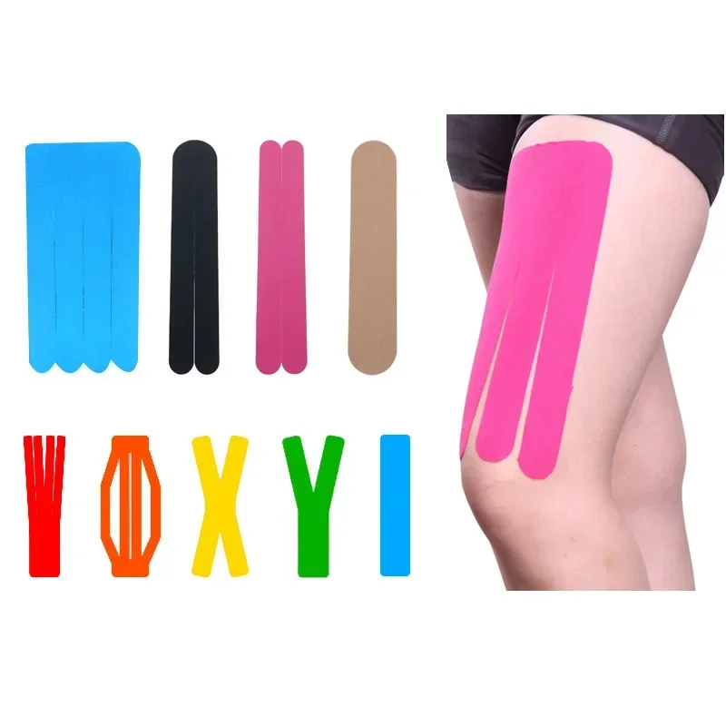 Cotton Elastic Sports Kinesiology Tape 10 Rolls Exercise Muscle Pain Relieve Bandage Knee Wrist Ankle Protector sports tape kinesiology tape