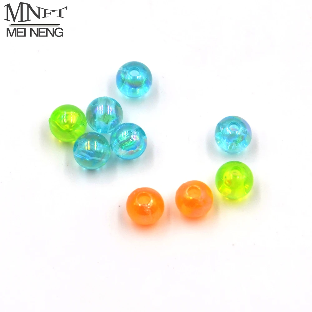 MNFT 200Pcs 9 Colour Pink Red Green Blue Orange AB Beads for Fly Tying  Fishing 6mm*1.5mm Fly Fishing Material