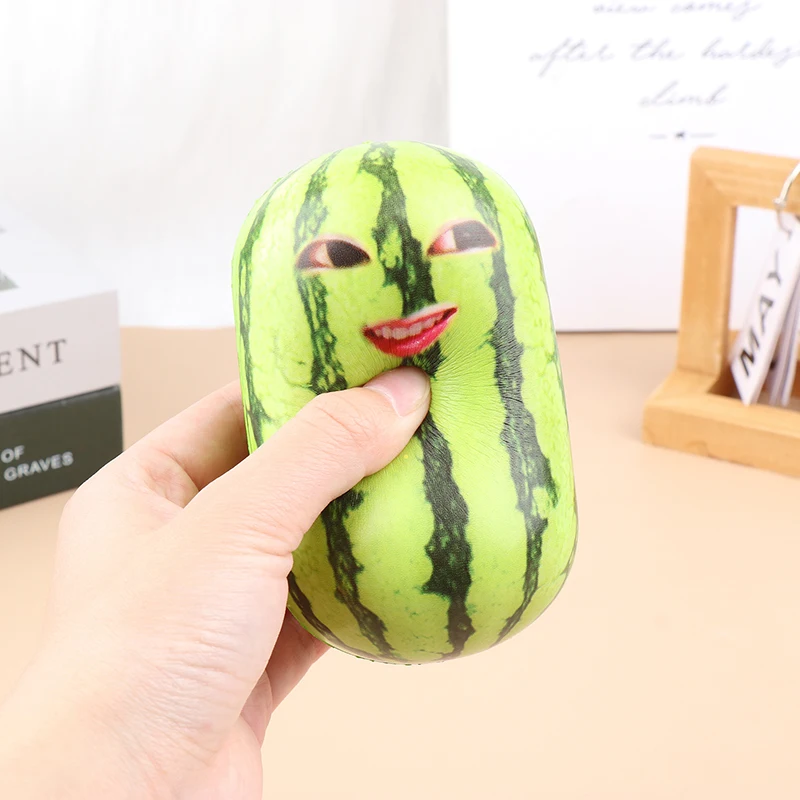 

Innovative Anti-stress Watermelon Strips Slow Rebound PU Foaming Pinch Happy Angry Relief Funny Squeeze Decompression Toys