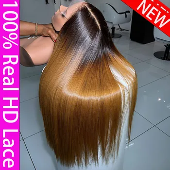 Parrucche lisce senza colla in veri capelli umani al 100%, colore naturale, con frontale in pizzo HD 7x7/7x5, pre-strappate, densità 300/400, per donna