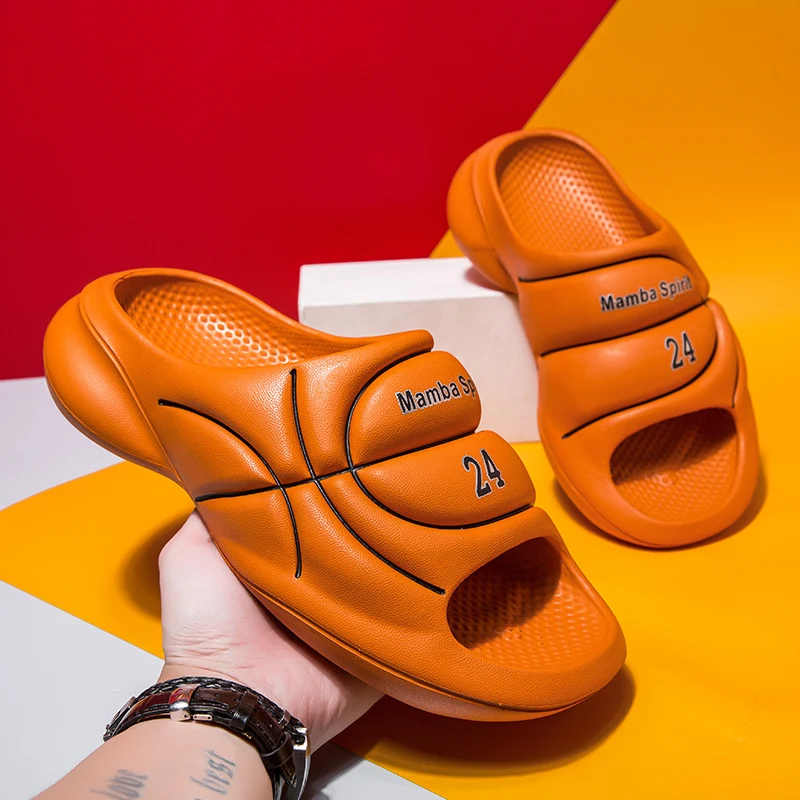 Slippers for men in summer outdoor sports dual purpose anti slip odor resistant sandals basketball Slippers soft slippers,summer slippers,anti slip sandals,men shoes