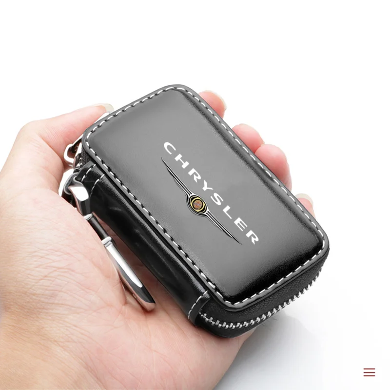 

Leather Car Keychain Case Carbon Fiber Style Car Key Case Cover Shell For Chrysler 300c 300 Pacifica 200 Sebring PT Cruiser