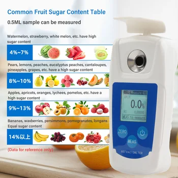 Yieryi Digital 0-55% Brix Refractometer Fruit Juice Beverage Sugar Content Meter Grape Juice Beverage Sugar Content Monitor Test 2
