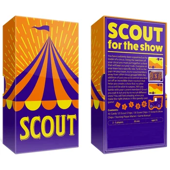 Gioco di Carte Scout 2026 per 2-5 Giocatori • Divertente Mazzo di Carte da Gioco da Tavolo per Famiglie a Tema Circo