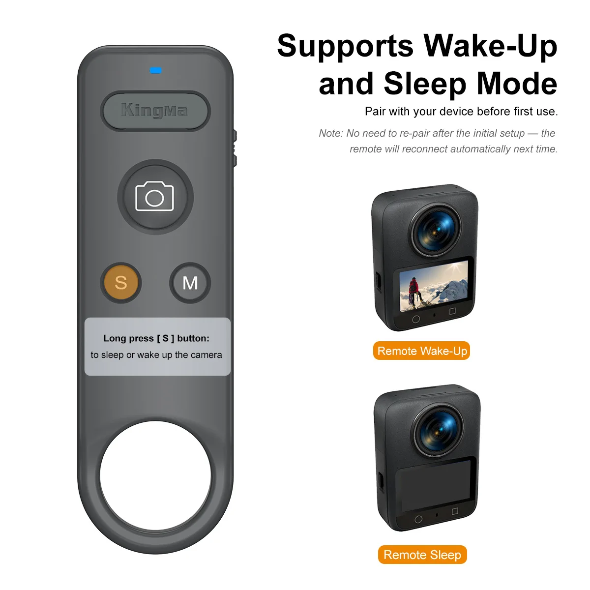 Télécommande Bluetooth pour DJI Osmo Action 4/5 Pro/360