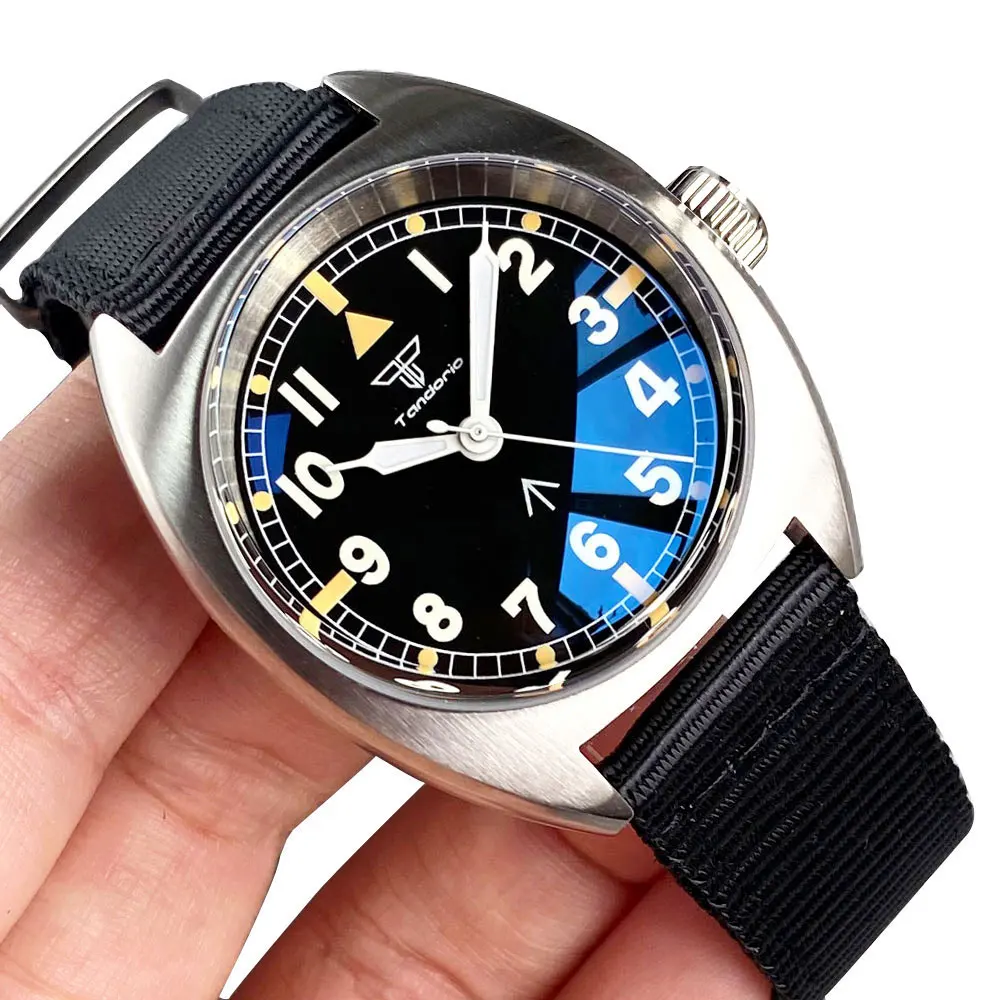 Nh35-メカニカル腕時計,スポーツ,スチールナイロンバンド,36mm 