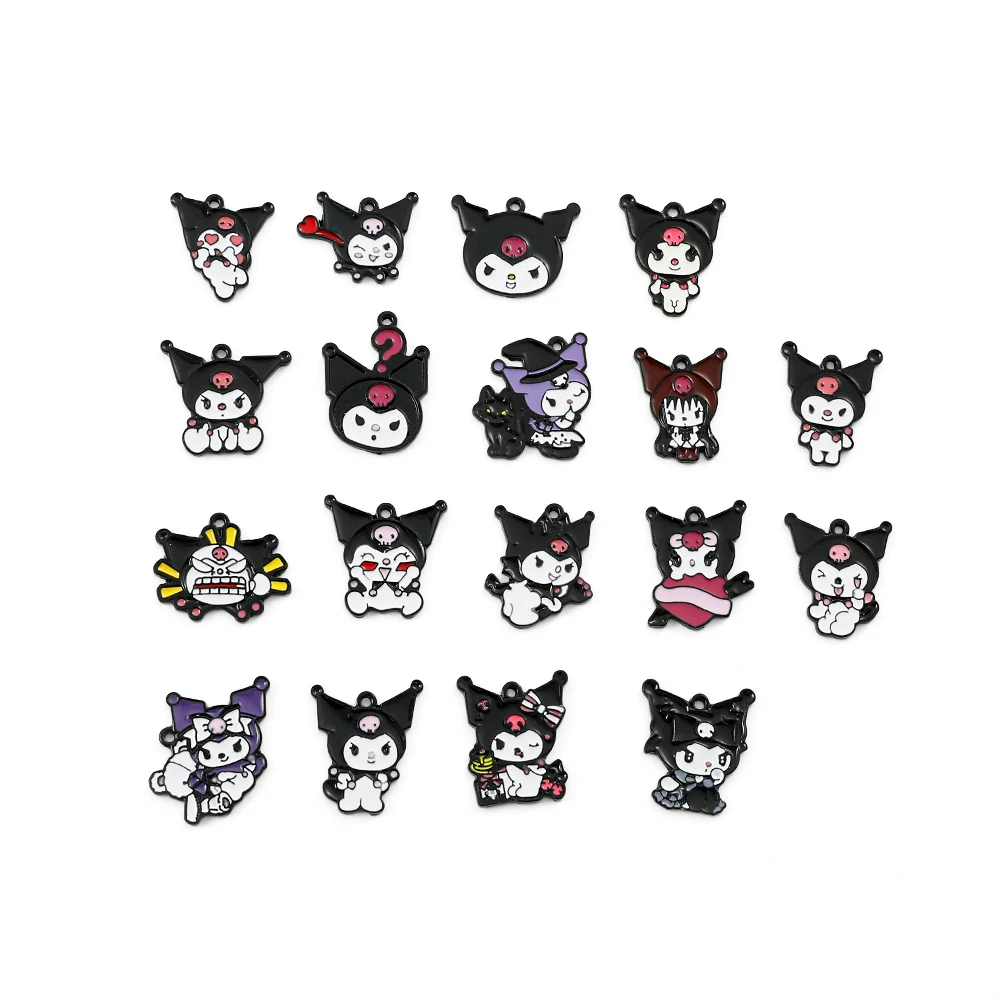 10pcs/Lots Kuromi Charms Beads Sanrio Cartoon Figure Pendant DIY Handmade  Bracelet Necklace Jewelry Accessories Gift - AliExpress