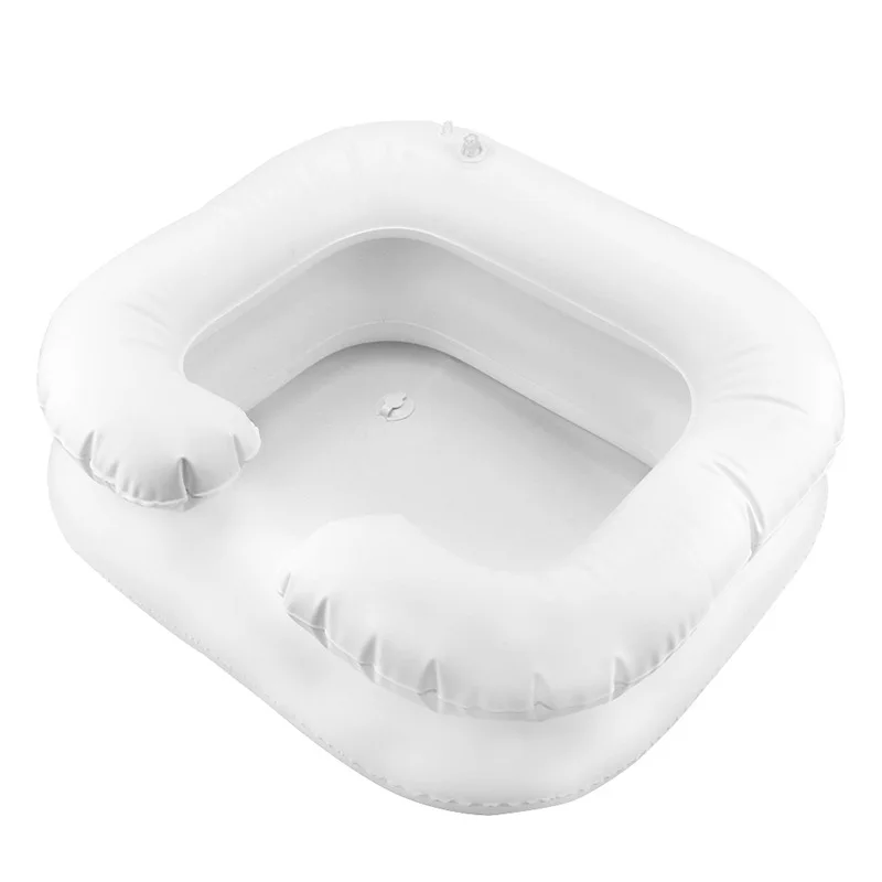 Hair Washing Basin Portable Hair Washing Basin With Drain Tube For The Disabled Inflatable Shampoo Basin Tub Bed Rest Nursing Aid Sink Shampoo Tray