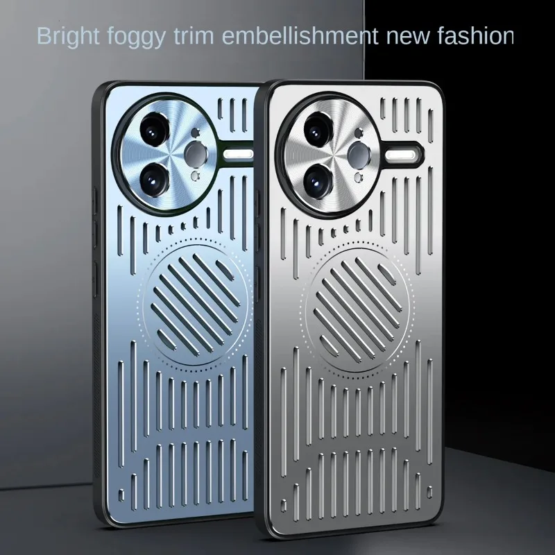 Aluminium Alloy Magnetic Shockproof Cooling Case with Heat Dissipation and Camera Protection