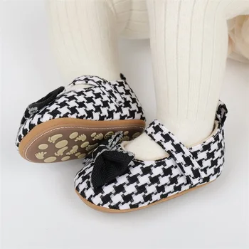 Adorable Baby Girl Black and White Polka Dot Mary Jane Flats Stylish Slip-On Shoes for Newborns with Grippy Soles 2